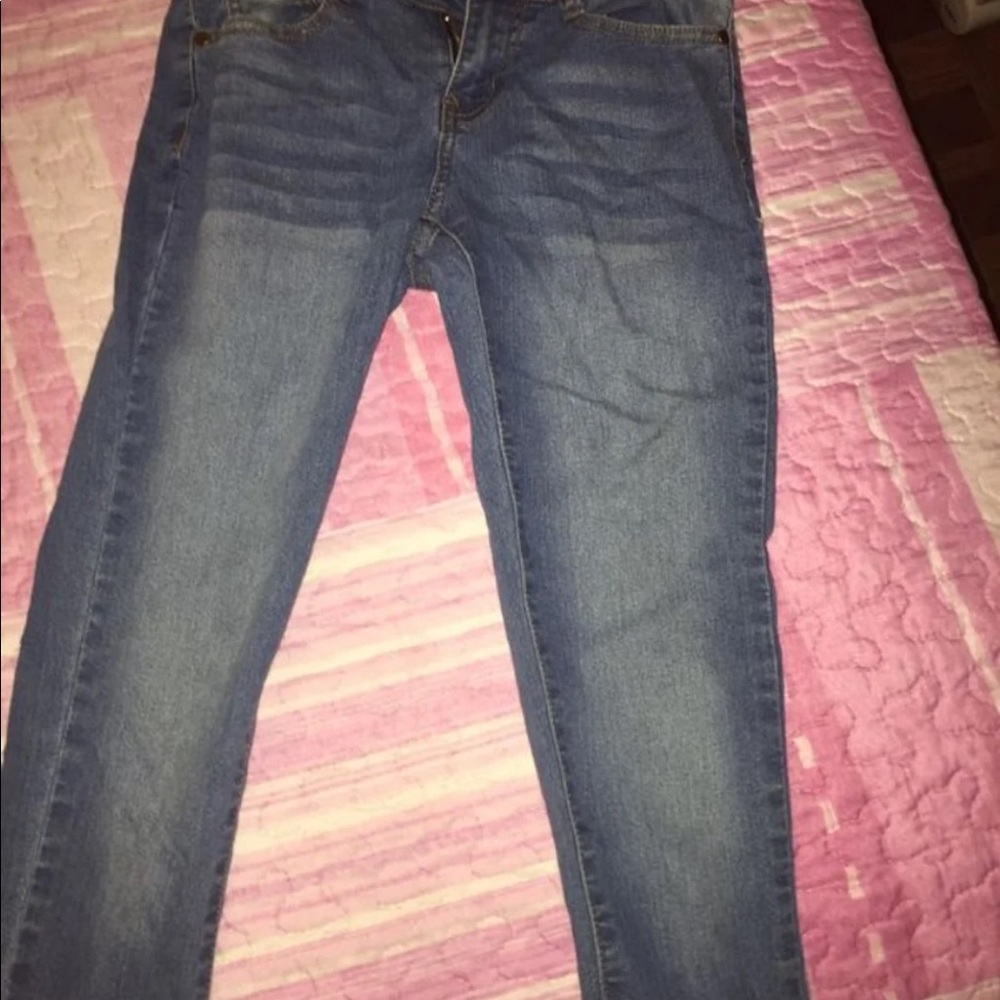 Dark blue jeans